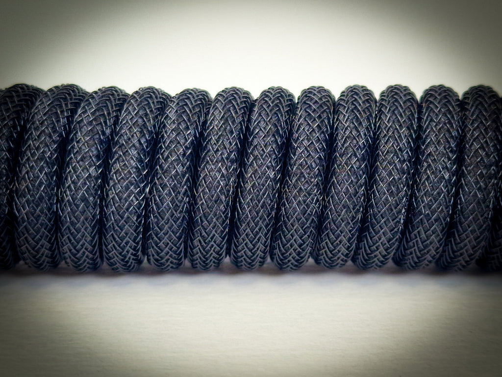 Jet Black Coiled Aviator Cable, USB-C to USB-A, GX16 Detachable 5-Pin